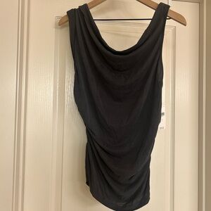 Anthropologie Black Drape Tank Top
